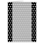 Black and White Polka Dot Pattern. Spotty. Greeting Cards