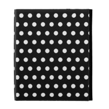 Black and White Polka Dot Pattern. Spotty. iPad Folio Covers