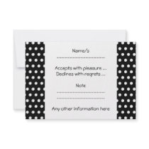 Black and White Polka Dot Pattern. Spotty. Invite