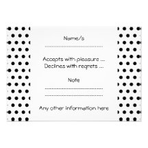 Black and White Polka Dot Pattern. Spotty. Personalized Announcements