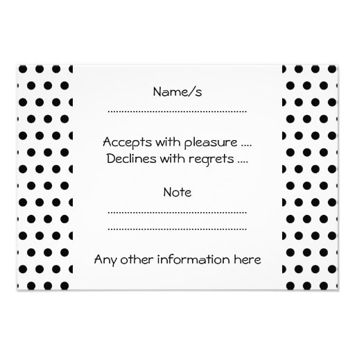 Black and White Polka Dot Pattern. Spotty. Personalized Announcements
