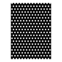 Black and White Polka Dot Pattern. Spotty. Personalized Announcement