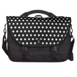 Black and White Polka Dot Pattern. Spotty. Bags For Laptop