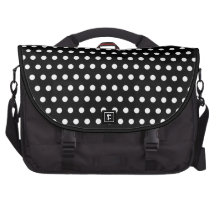 Black and White Polka Dot Pattern. Spotty. Bags For Laptop
