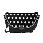 Black and White Polka Dot Pattern. Spotty. Commuter Bag
