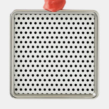 Black and White Polka Dot Pattern. Spotty. Christmas Tree Ornaments