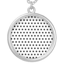 Black and White Polka Dot Pattern. Spotty. Pendant