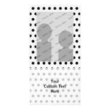 Black and White Polka Dot Pattern. Spotty. Photo Card Template