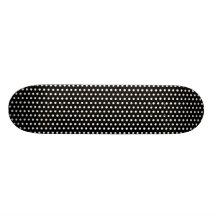 Black and White Polka Dot Pattern. Spotty. Custom Skate Board