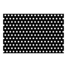 Black and White Polka Dot Pattern. Spotty. Stationery Design