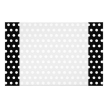 Black and White Polka Dot Pattern. Spotty. Stationery Design