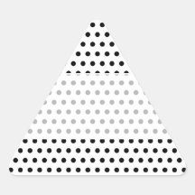 Black and White Polka Dot Pattern. Spotty. Triangle Stickers