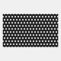 Black and White Polka Dot Pattern. Spotty. Rectangle Sticker