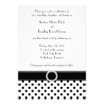 Black and White Polka Dot Wedding Invitation