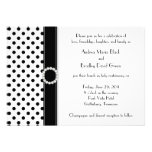 Black and White Polka Dot Wedding Invitation