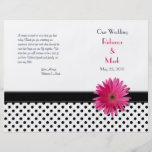 Black and White Polka Dot Wedding Program Personalised Flyer