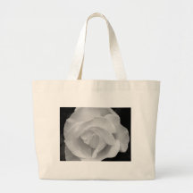 Black and White Rose Canvas Bags