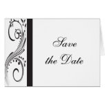 Black and White Save the Date Announcement Greeting Card