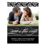 Black and White Save the Date Post Cards