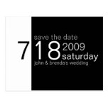Black and White Save the Date Postcards