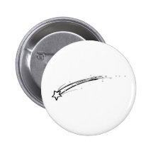 Black and White Shooting Star Buttons
