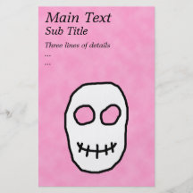 Black and White Skull. Primitive Style. Full Colour Flyer
