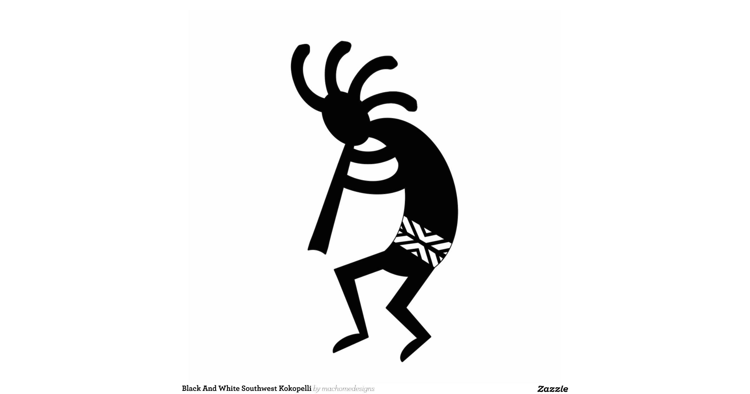 Black And White Southwest Kokopelli Standing Photo Sculpture Zazzle