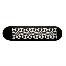 Black and White Spiral. Skate Deck