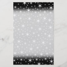 Black and White Stars Pattern. Full Color Flyer