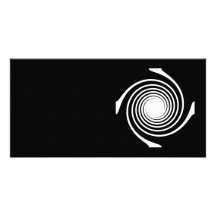 Black and White Swirl Design. Photo Cards