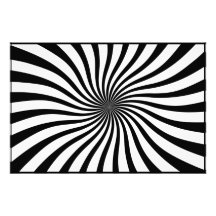 Black and white swirl photo print