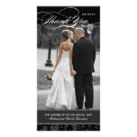 Black and White Thank You Photo Card (4x8)