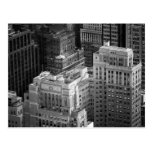 Black and White Tops of NYC Buildings Postcards