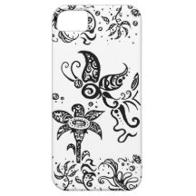 Black and white tribal butterfly iPhone 5 covers