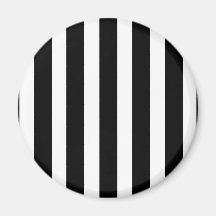 Black And White Vertical stripes Magnet