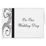 Black and White Wedding Day Card