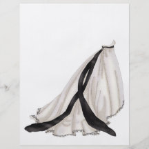 Black and White Wedding Gown Flyer Design