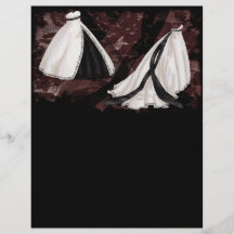 Black and White Wedding Gown Flyer Design