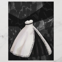 Black and White Wedding Gown Full Color Flyer