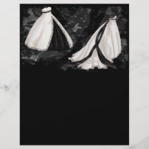 Black and White Wedding Gown Personalized Flyer