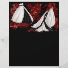 Black and White Wedding Gown Personalized Flyer