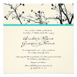 Black and White Winter Tree Wedding Invitation