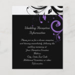 Black and White with Purple Swirl Accent Flyer