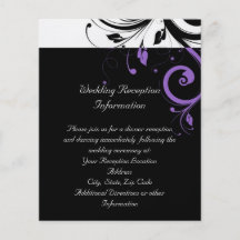Black and White with Purple Swirl Accent Flyer