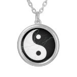 Black and White Yin and Yang Custom Necklace