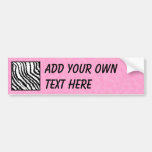 Black and White Zebra Print Pattern. Bumper Sticker