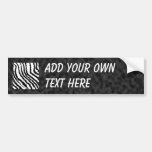 Black and White Zebra Print Pattern. Bumper Stickers