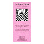 Black and White Zebra Print Pattern. Personalized Rack Card