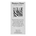 Black and White Zebra Print Pattern. Custom Rack Card