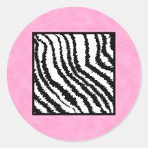 Black and White Zebra Print Pattern. Sticker